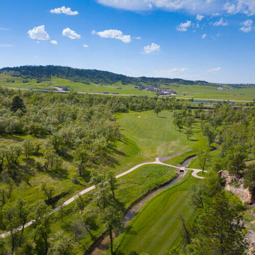 Polo Creek flows through the back nine