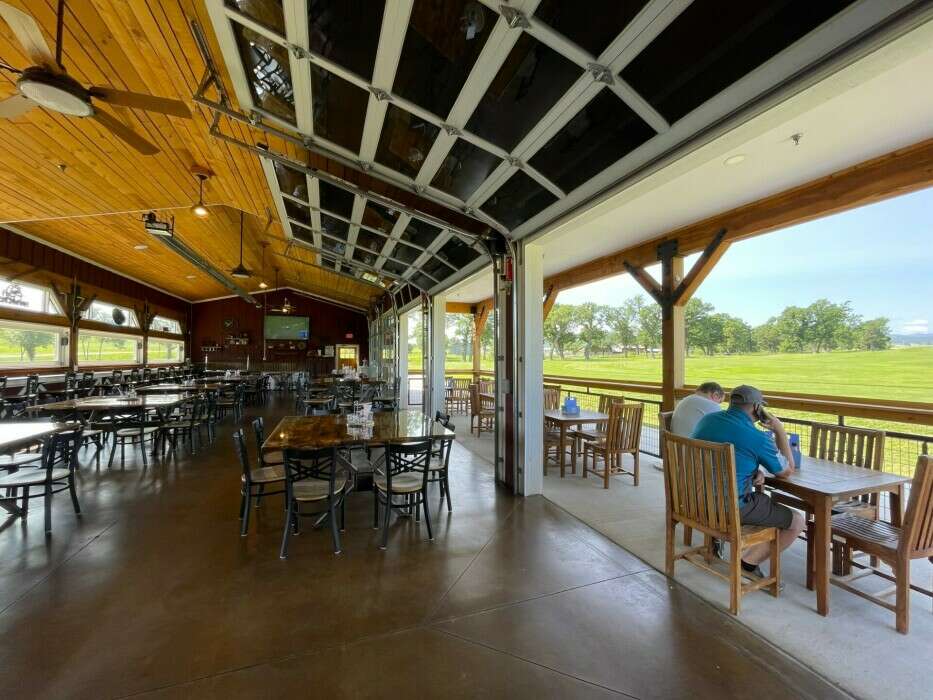 Patio looking toward the range