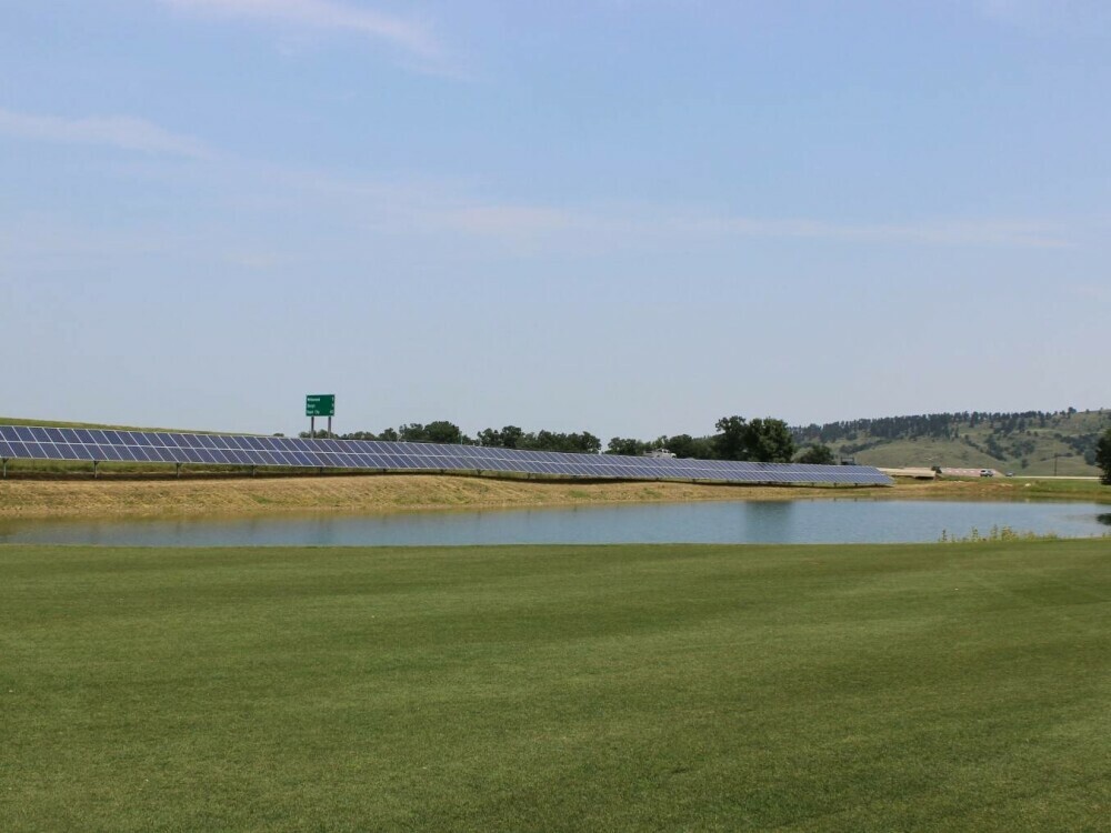 The new solar panels at Elkhorn Ridge Golf Club and Resort
