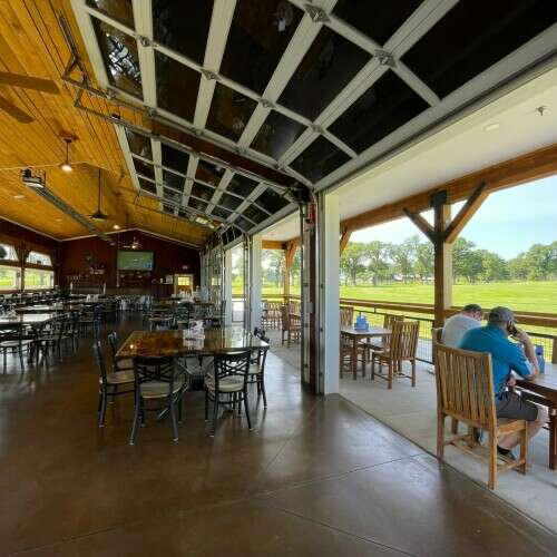 Patio looking toward the range