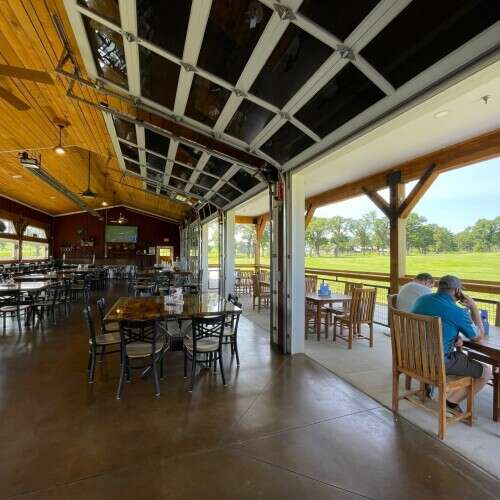 Patio looking toward the range